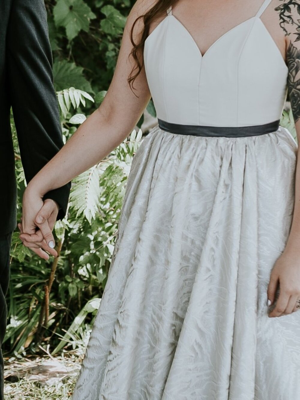 Truvelle Custom Wedding Dress / Silver Ball Gown / Prom Dress